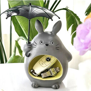 Miniso Totoro with Umbrella, Key/Jewelry Holder, Decor, Studio Ghibli - NEW